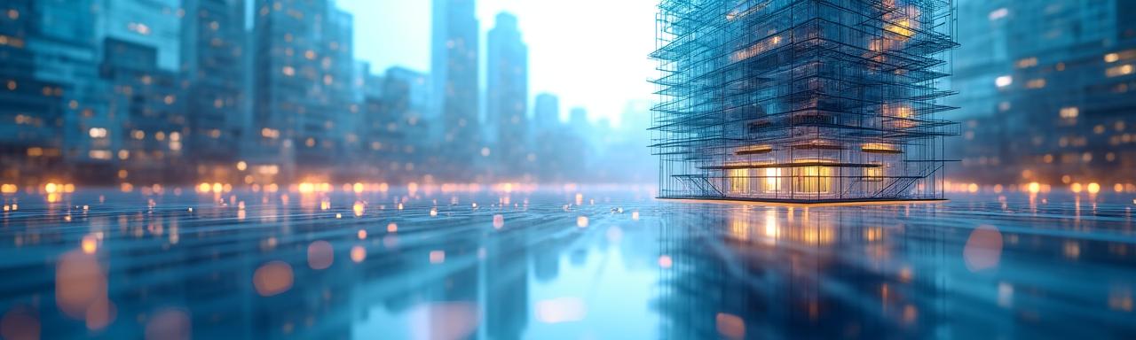 Abstrakte architektonische Struktur, die Sicherheit und Datenintegrität symbolisiert
